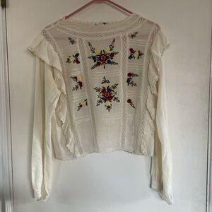 free people long-sleeve edwardian blouse